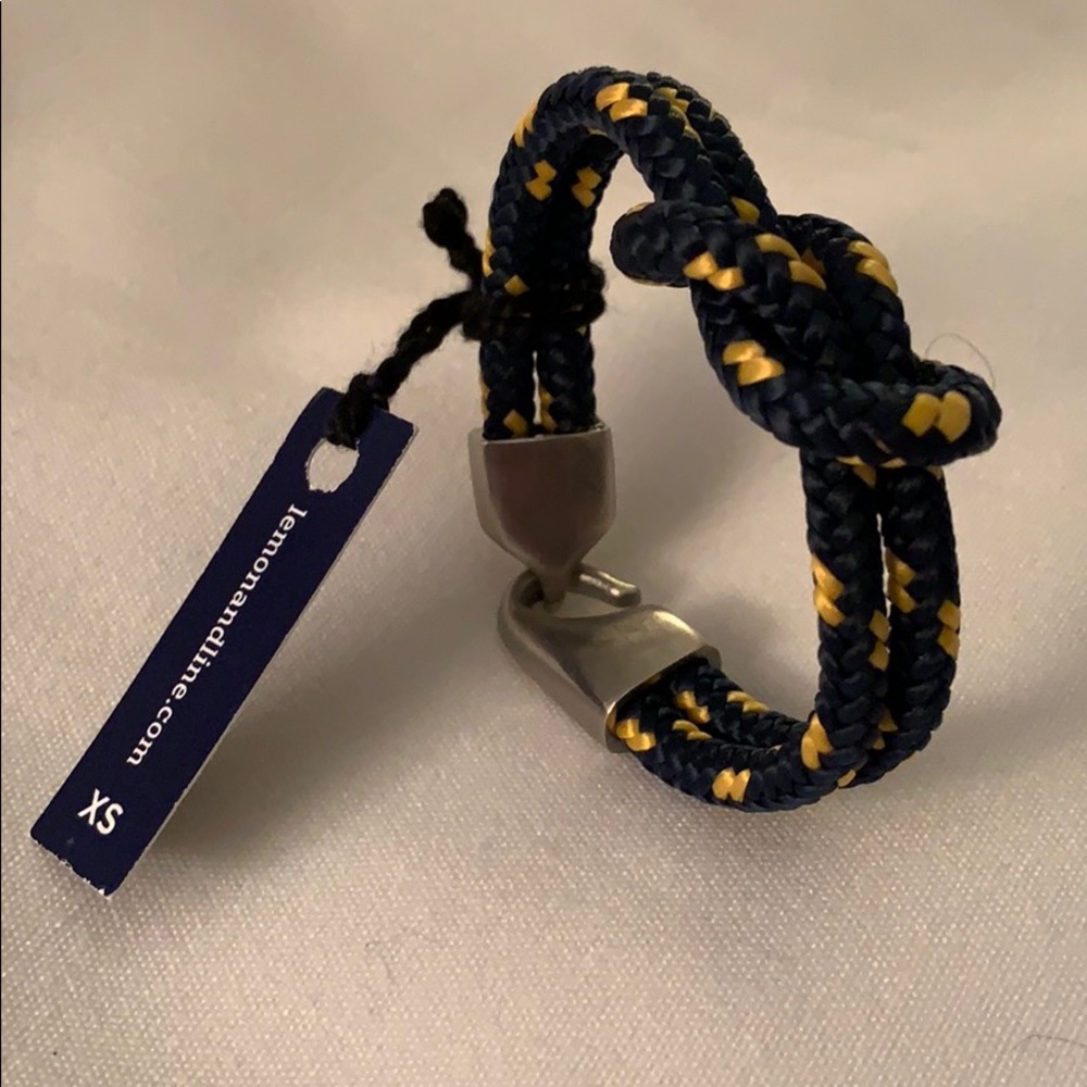 Nautical Lemon & Line Square Knot Bracelet